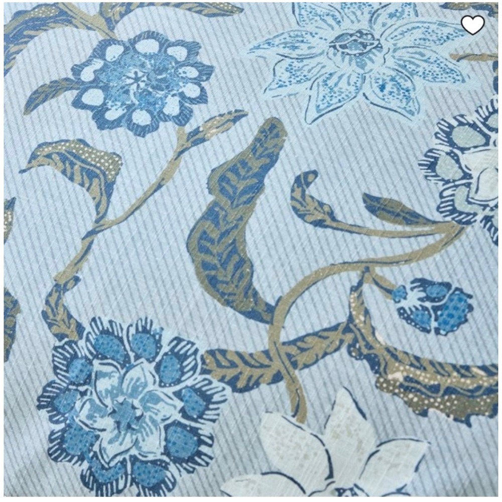 West Elm Botanical Duvet Cover in Blue and Gray - Picture 6 of 11